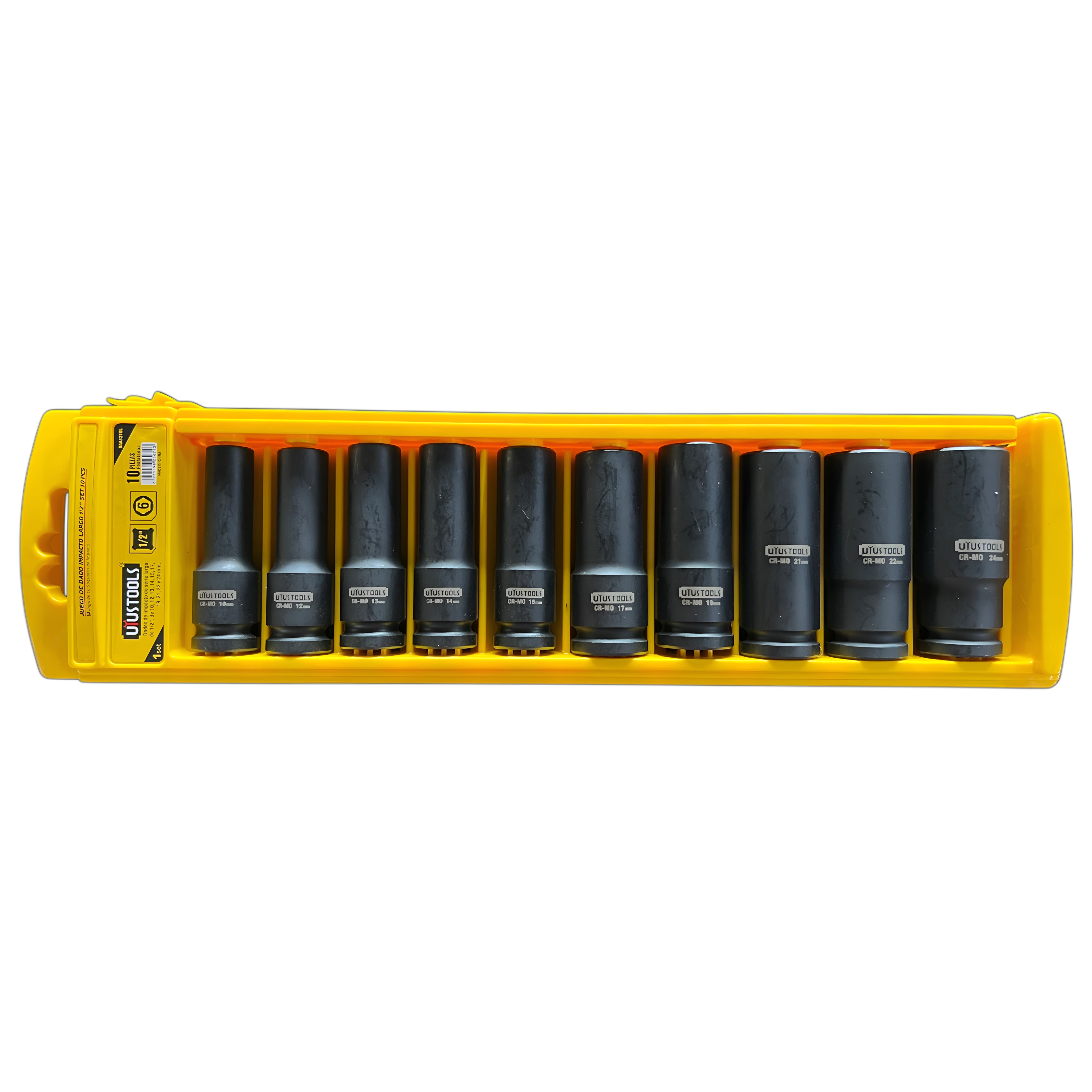 Juego de Cubos de Impacto 1/2" - - 10 Pzs